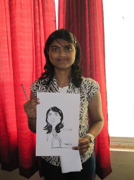 nitk-student with her caricature