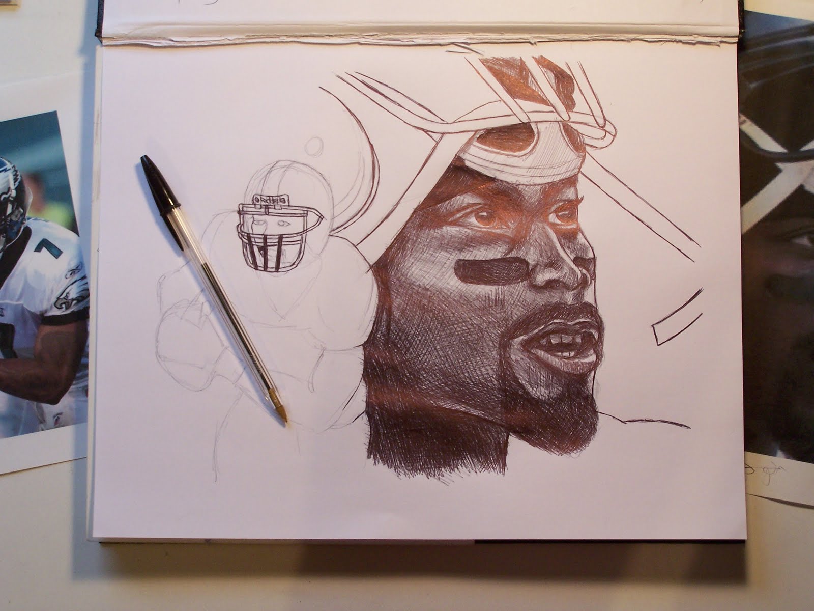 Bardsley Sports Art Michael Vick 2010