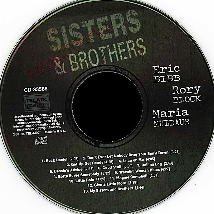Las Galletas De Maria Eric Bibb Rory Block Maria Muldaur Sisters Brothers 2004 Us
