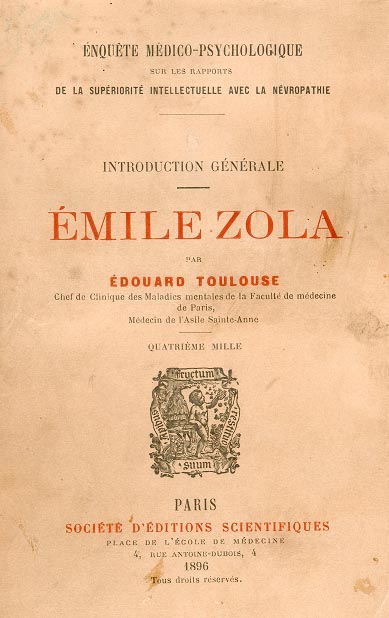 Émile Zola par Édouard Toulouse