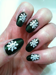 snowflakes nails polish nail