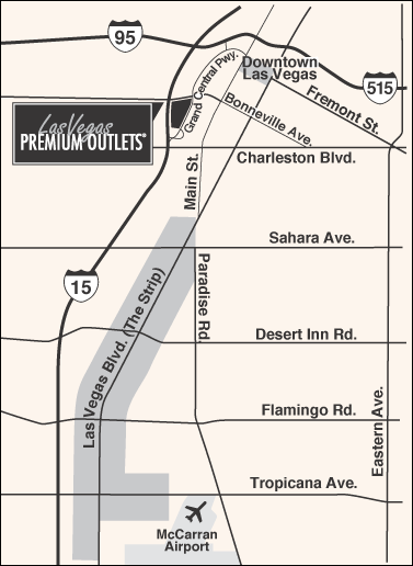 Map Of Las Vegas South Premium Outlets