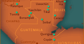 Map Of Mayan World 