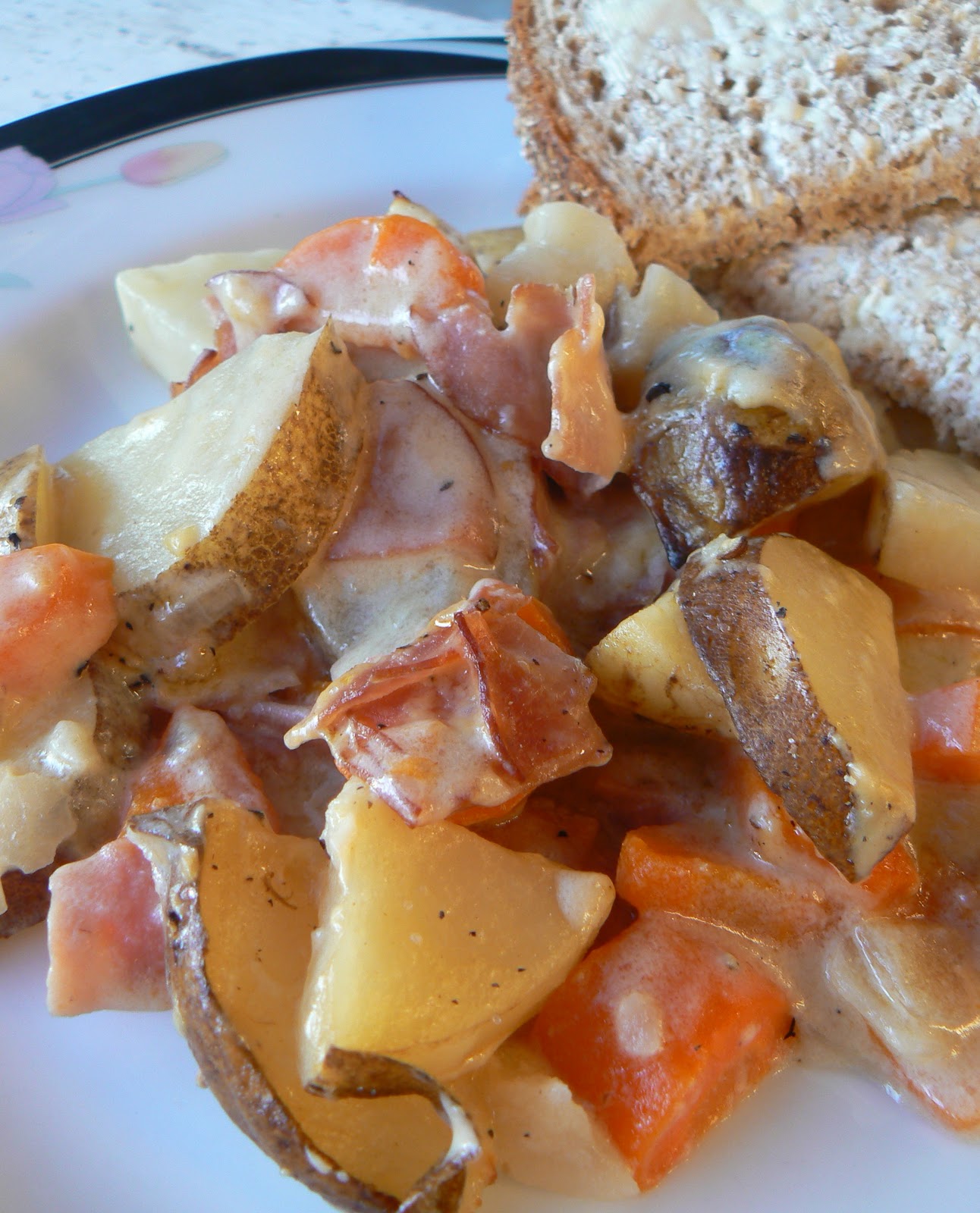 MIH Recipe Blog Remember my Mom's Potato, Ham and Carrot Casserole?