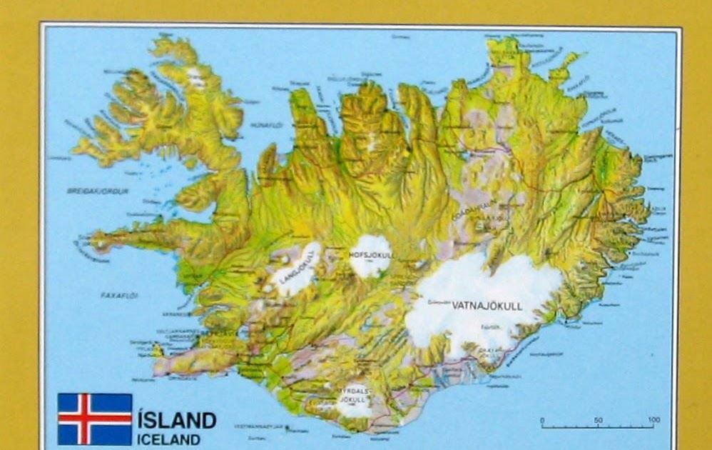 Postcards Of Nations Iceland Map