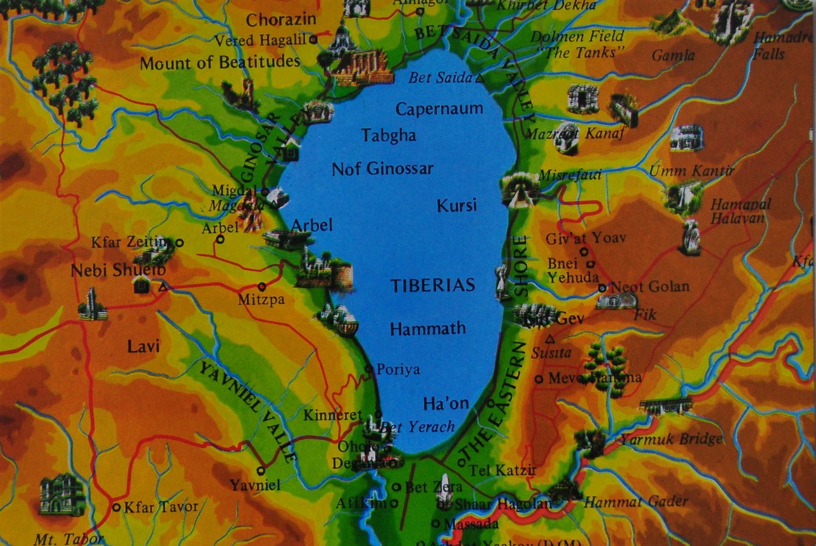 Sea Of Galilee Ancient Map