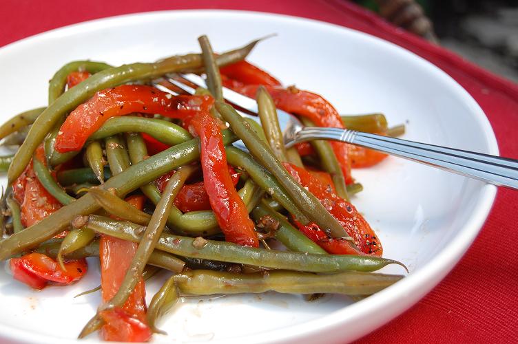 Party in the Pantry! Marinated Green Beans & Roasted Red Peppers