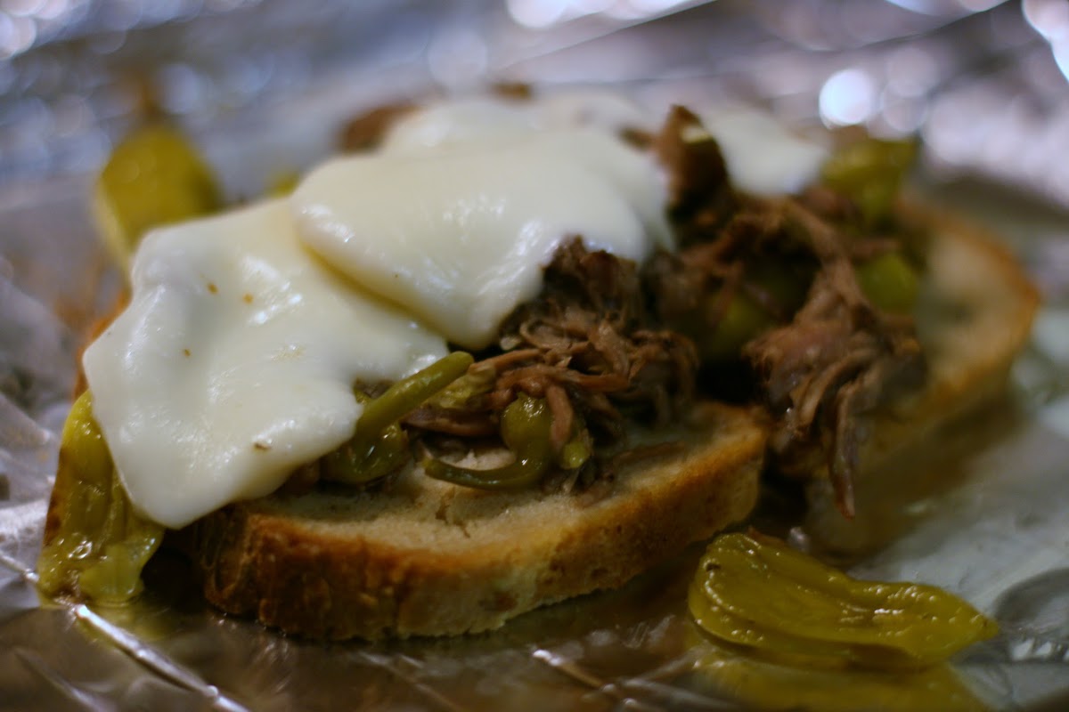 Peperoncini Beef Sandwiches Slow Cooker Recipe A Year of Slow Cooking