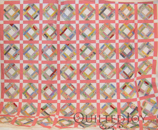 Scrappy 1930s Quilt with quilting by Angela Huffman - QuiltedJoy.com
