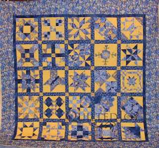 Sampler Quilt, custom quilting by Angela Huffman