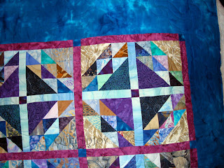 Beans and Corn quilt with Cascade Pantograph - QuiltedJoy.com