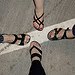 What a coincidence – I'm wearing black sandals too!