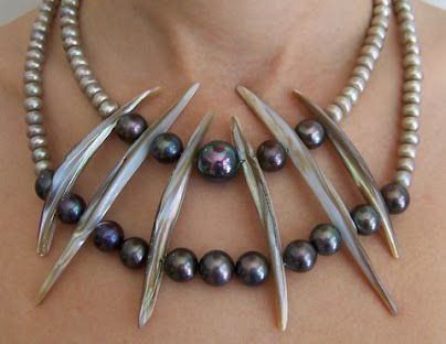 (Item # A13) Tahitian Pearl Necklace - $85