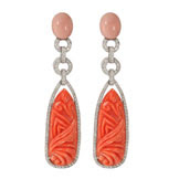 Dana's Coral & Diamond Dangles