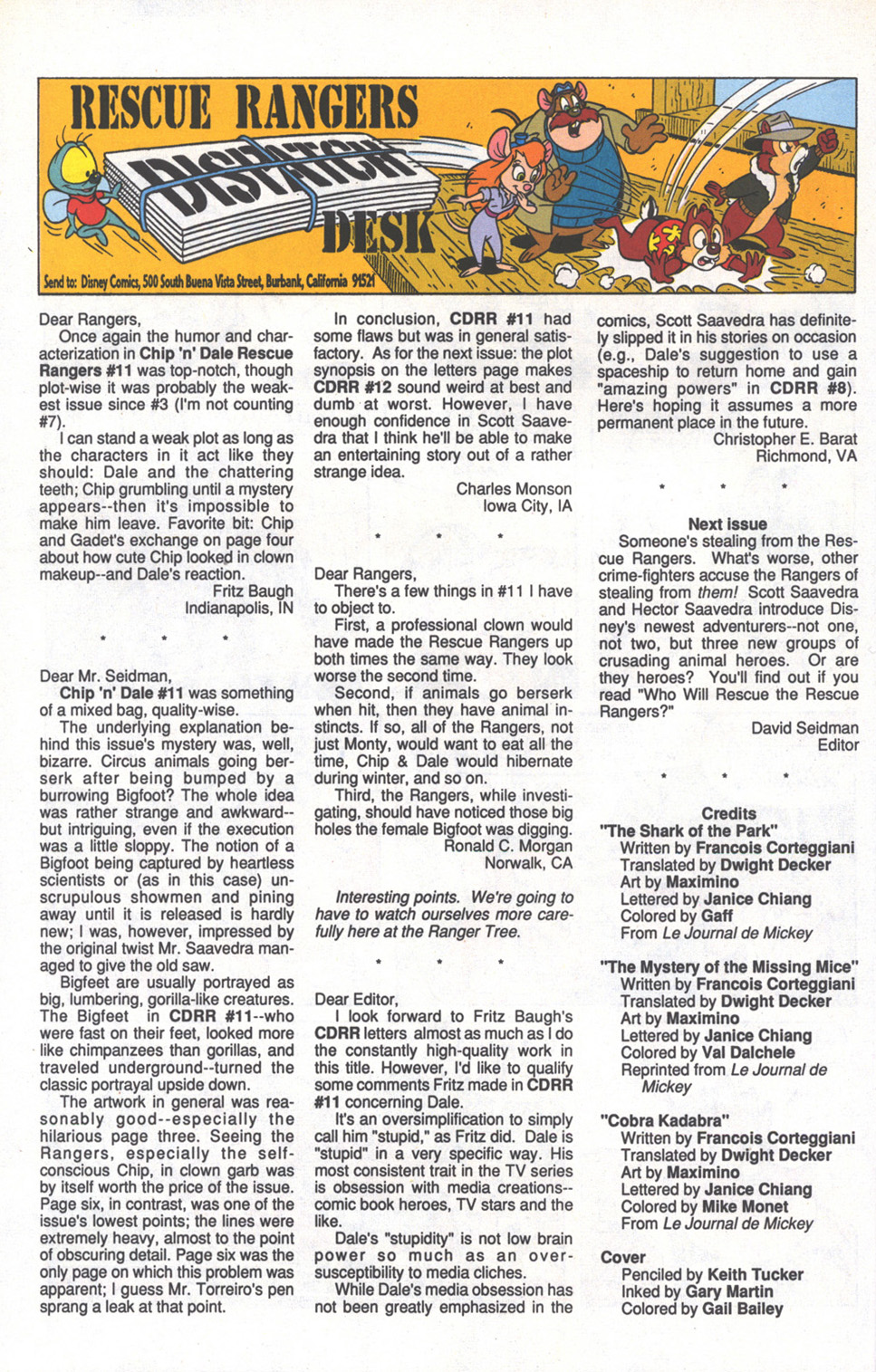 Read online Disney's Chip 'N Dale Rescue Rangers comic -  Issue #14 - 34