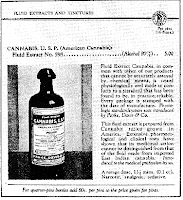 A catalog page offering Cannabis sativa extract.