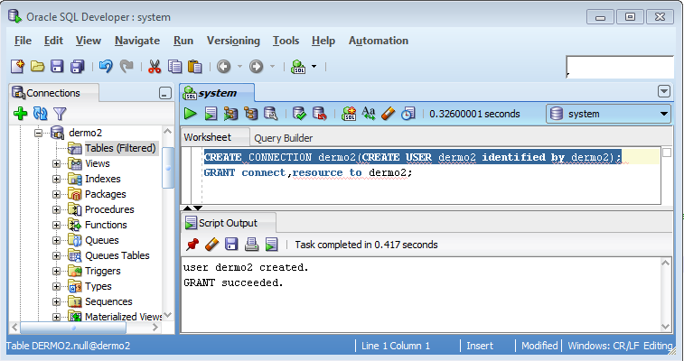SQL Developer Automatic Connection Definition