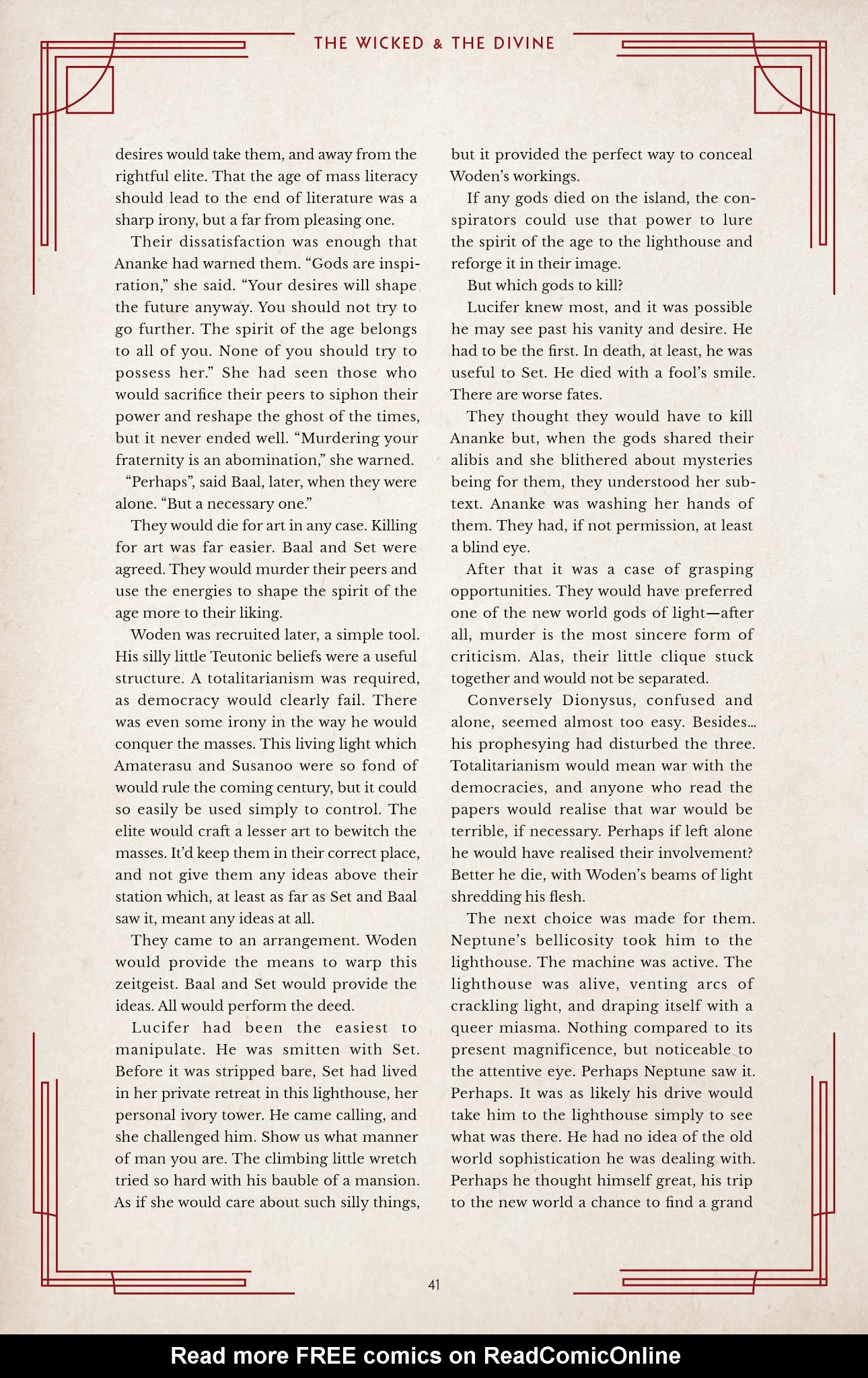 Read online The Wicked   The Divine 1923 comic -  Issue # Full - 40