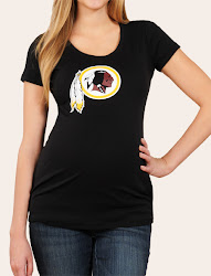 Washington Redskins leeve Scoop Neck NFL Maternity T Shirt
