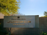 Juniper Library Sign in North Phoenix, AZ