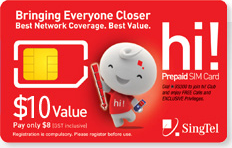 blue: SingTel hiCard at Malaysia
