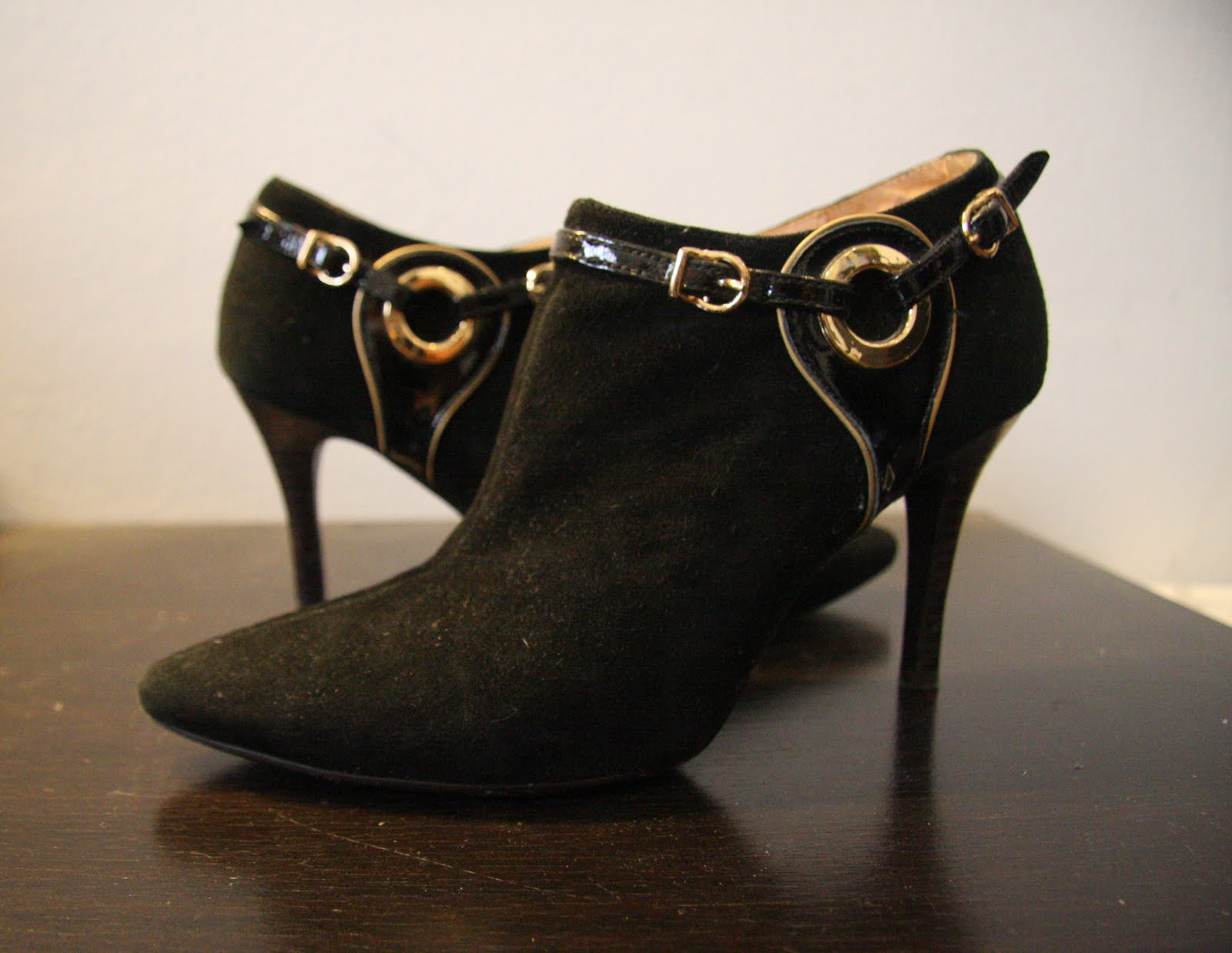 suede high heel ankle boots