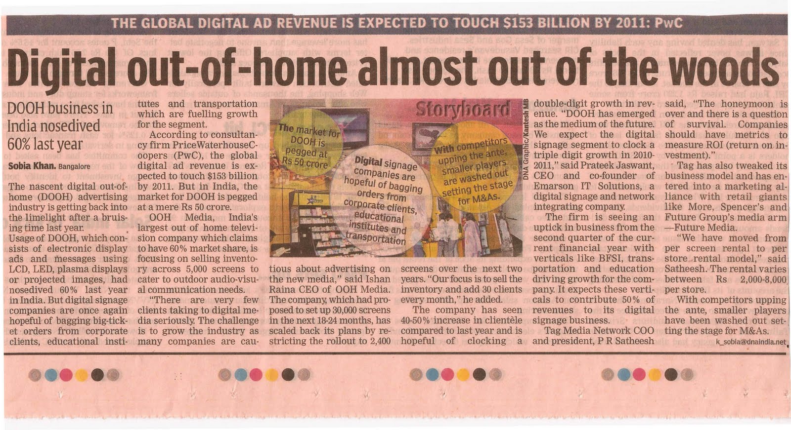 Emarson India Voice of Media on the growth of Digital Signage industry