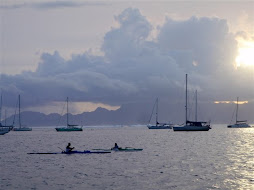 Still training at sunset