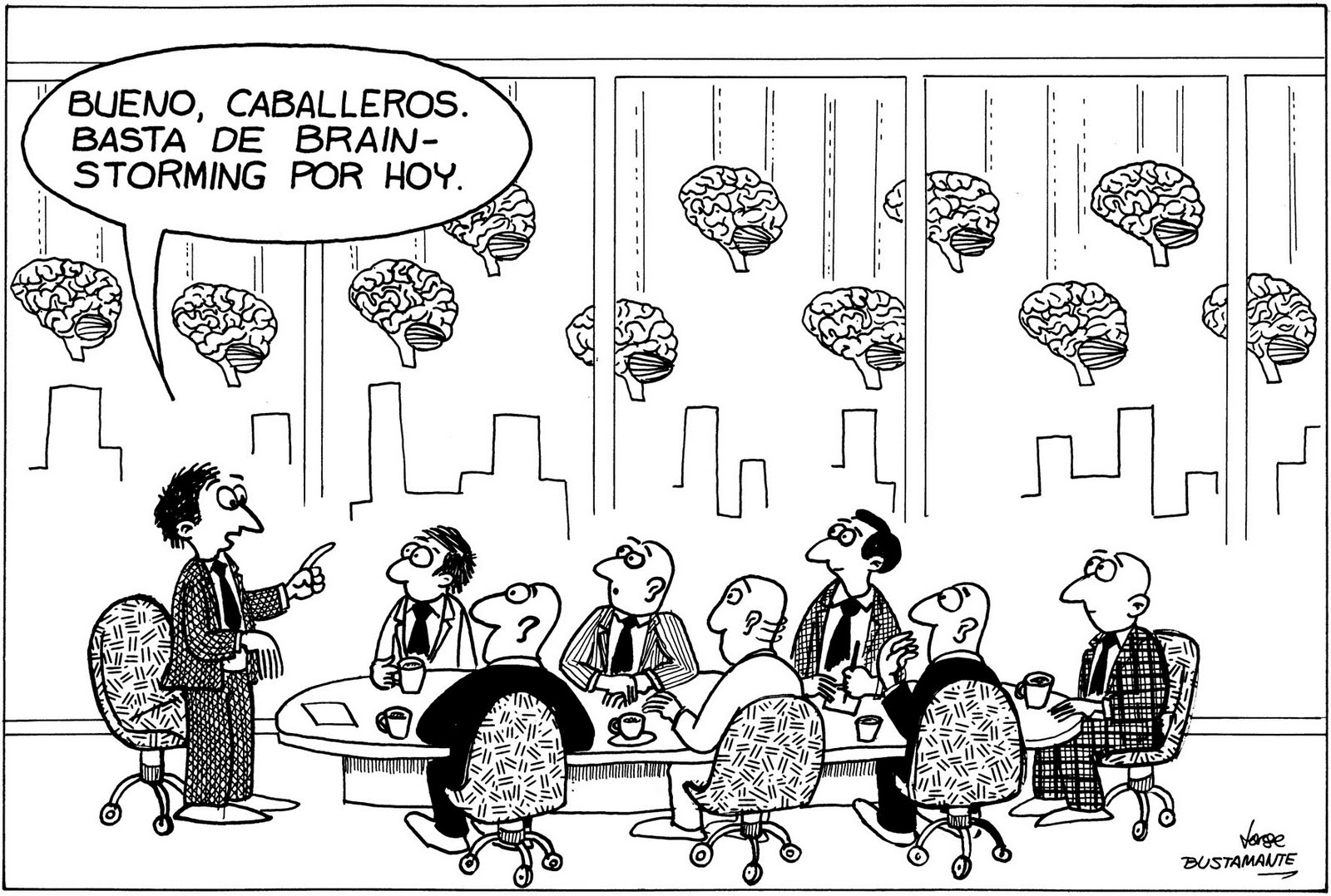Dibujos, humor gráfico: Brain Storming