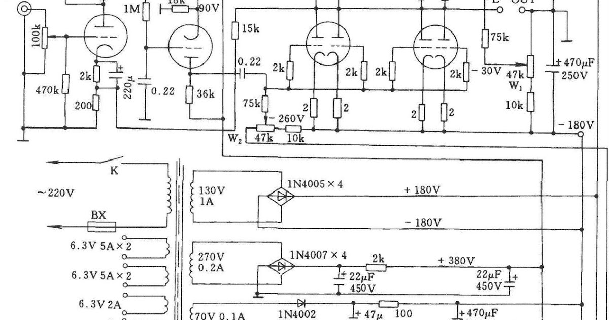 OTL Stereo Amplifier Used Tube 6N5P - Another Electronics Circuit