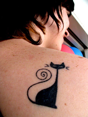 animated cat tattoo
