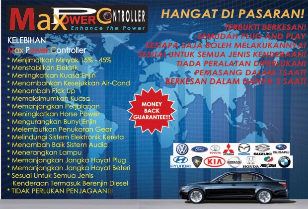 Penjimat Minyak (Stabiliser): Max Power Controller Hangat Di Pasaran.