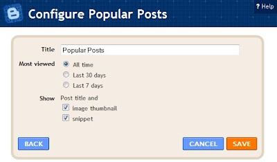 Popular Posts Gadget