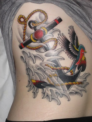 Anchor Tattoo Art Picture Lower Back