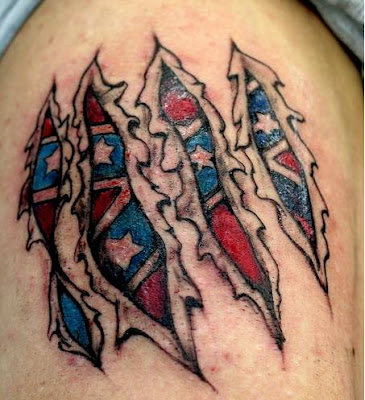 shoulder tattoo. rebel flag shoulder tattoo