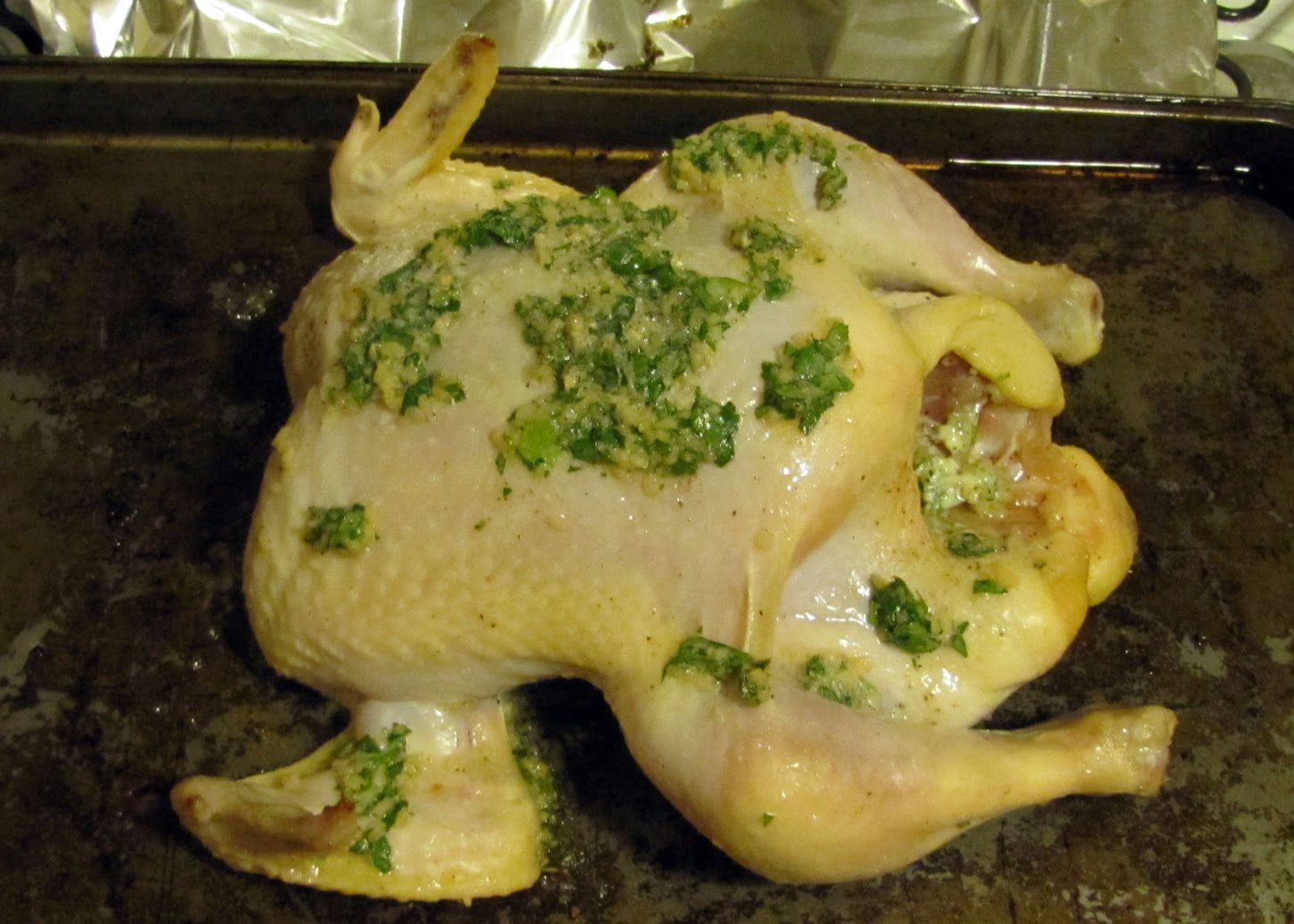 Smells Like Food in Here Garlic Butter Roast Chicken and Vegetables