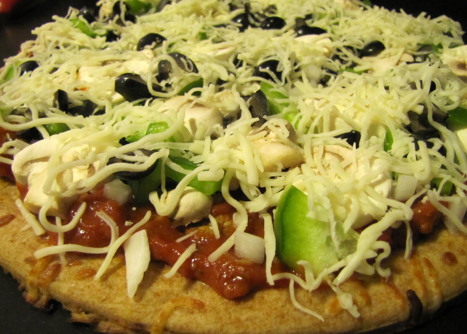 Smells Like Food in Here Pizza on Boboli Whole Wheat Crust