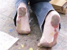 Barefoot and Painting