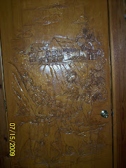 Phyliss carved this scene on a door for their home