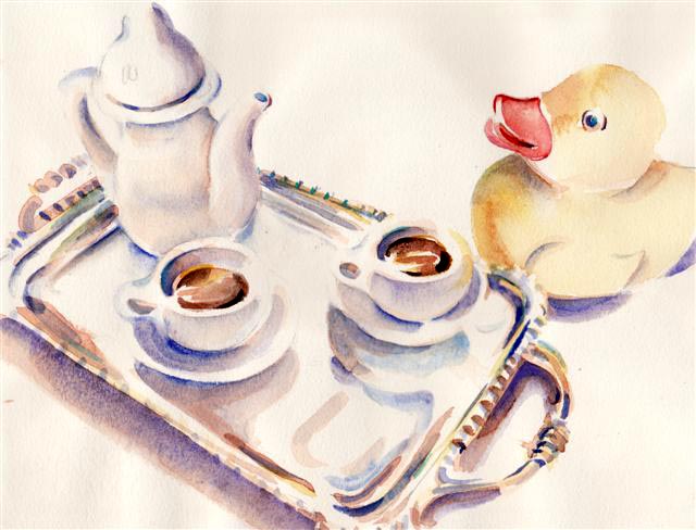 #147 Yellow Duck takes tea