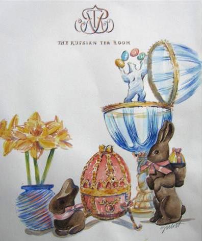 Easter menu for The Russian Tea Room