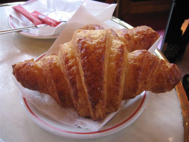 Croissant in a Paris cafe
