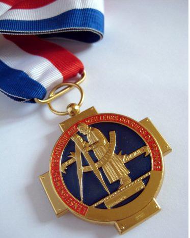 MOF ribbon and gold medal