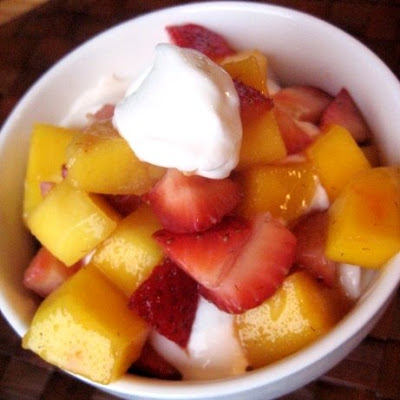 Mango & Tomato: Spiked Mango & Strawberries with Greek Yogurt
