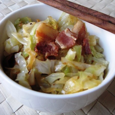 cabbage with bacon and onions