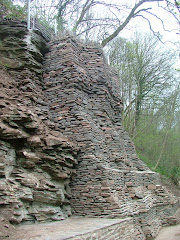 The great wall of Snuff Mills - built to stop landslides
