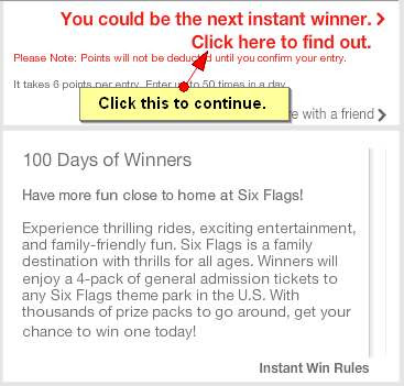 My Coke Rewards Six Flags Instant Win 100 Days of Winners Instructions