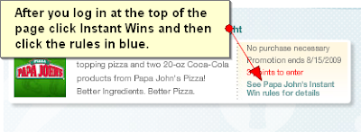 How to play the My Coke Rewards Papa John's Instant Win Game to win pizza and Coke