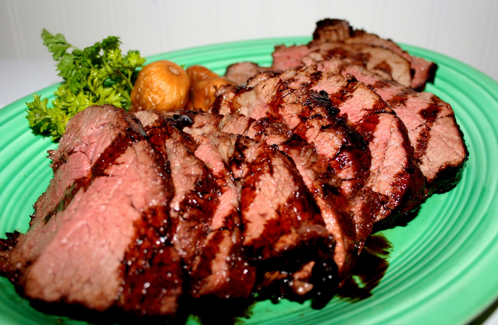 Cheers to Happy Grilled Beef Tenderloin with Balsamic fig glaze....