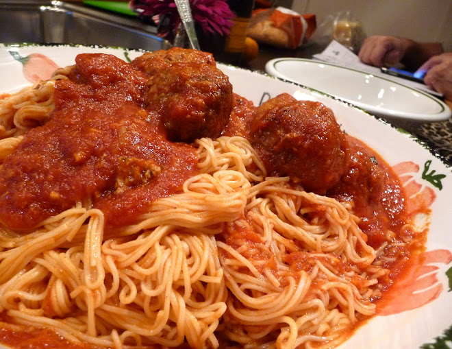 Capellini & Homemade Meatballs (Like Rocco's Mama's)